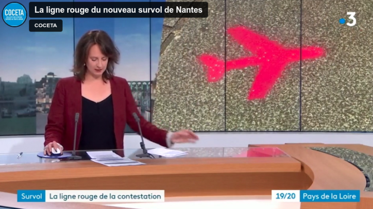 La ligne rouge du nouveau survol de Nantes