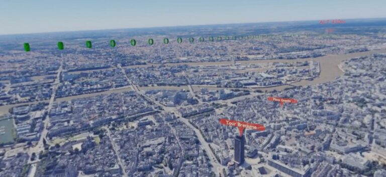 COCETA a créé une animation en réalité virtuelle de la future approche d’atterrissage ILS depuis le nord à l’aéroport Nantes Atlantique.